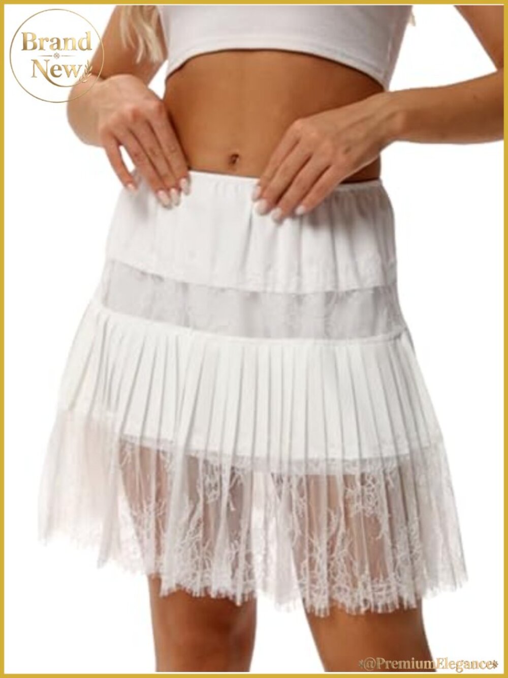 Lace Shirt Extender Women Plus Size Underskirt Half Slip Mini Skirts